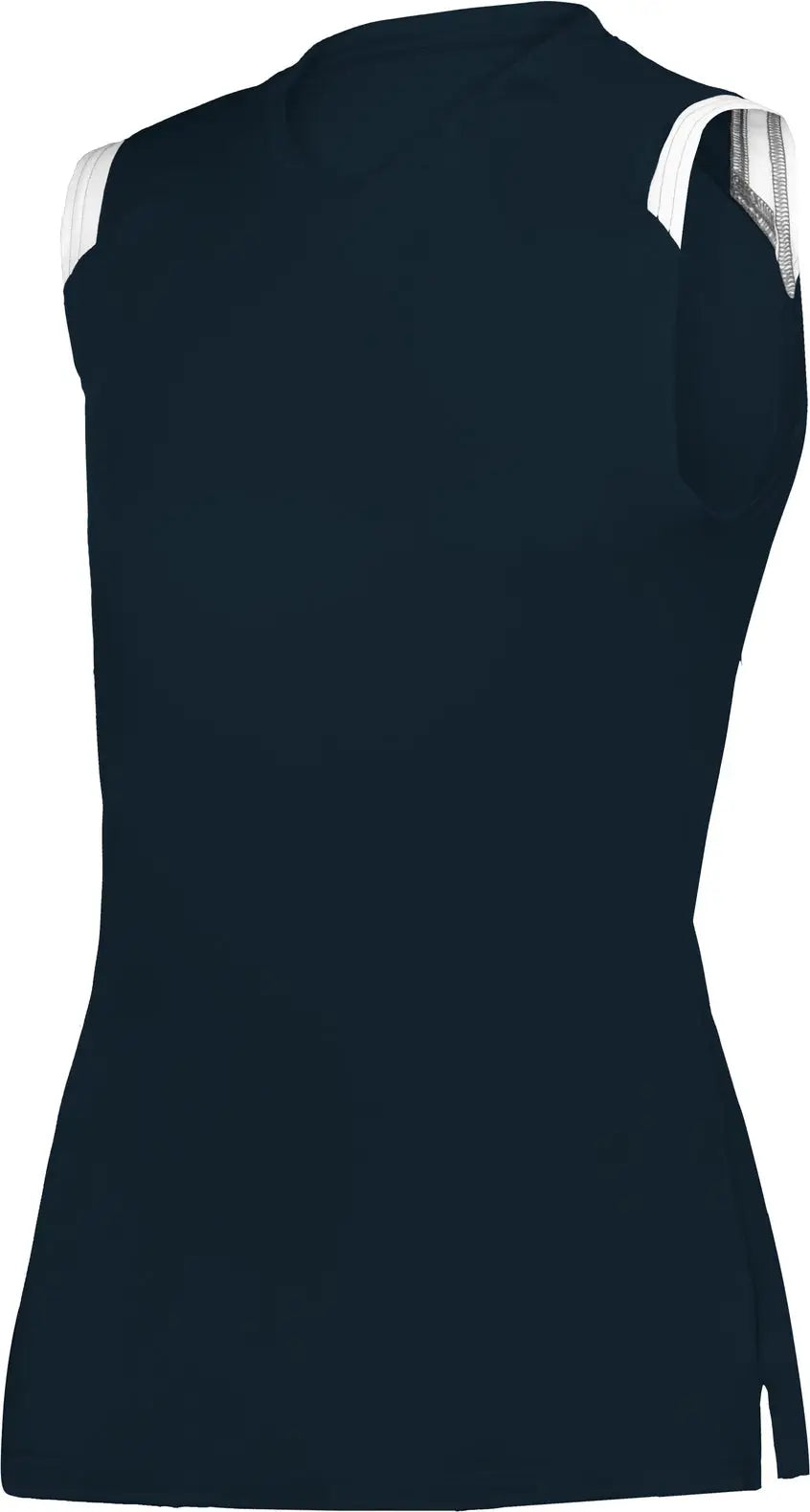 Alleson Athletic 295100 Girls on the Rise Sleeveless Softball Jersey - Navy White - Xxs