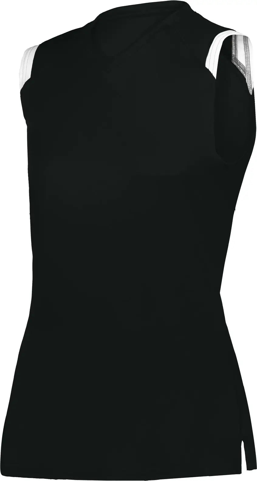 Alleson Athletic 295100 Girls on the Rise Sleeveless Softball Jersey - Black White - Xxs