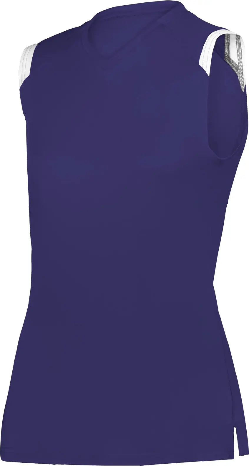 Alleson Athletic 295100 Girls on the Rise Sleeveless Softball Jersey - Purple White - Xxs
