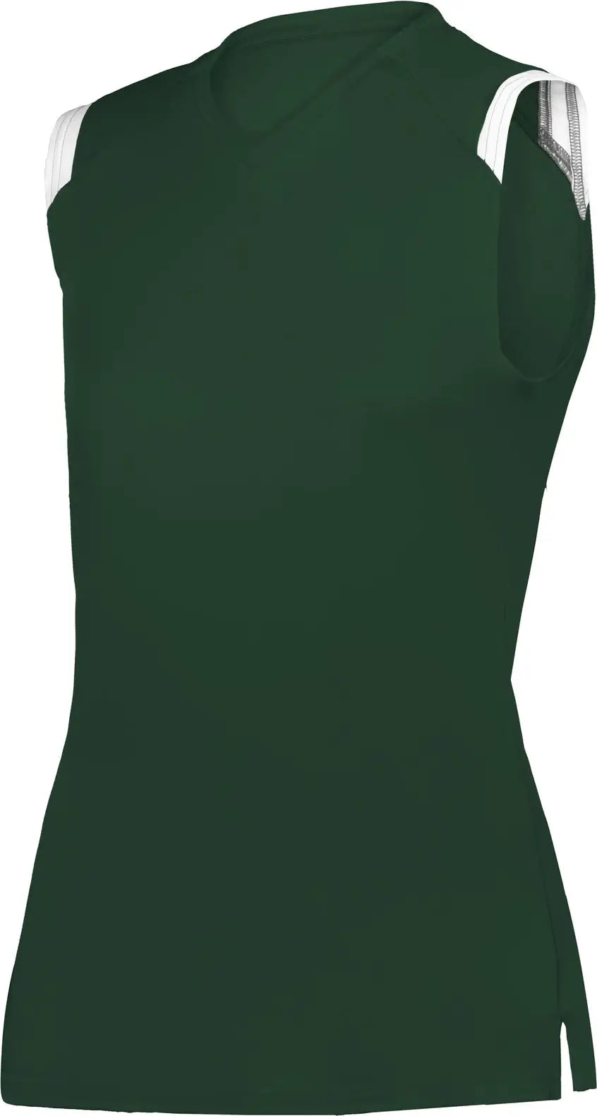 Alleson Athletic 295100 Girls on the Rise Sleeveless Softball Jersey - Forest White - Xxs