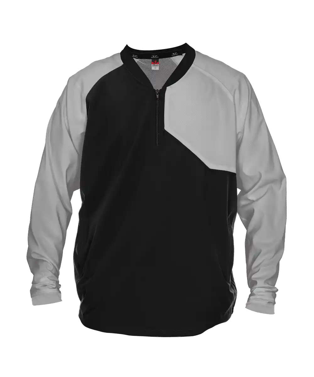 Alleson Athletic 3jls21a Baseball Batter Jacket - Black Gray
