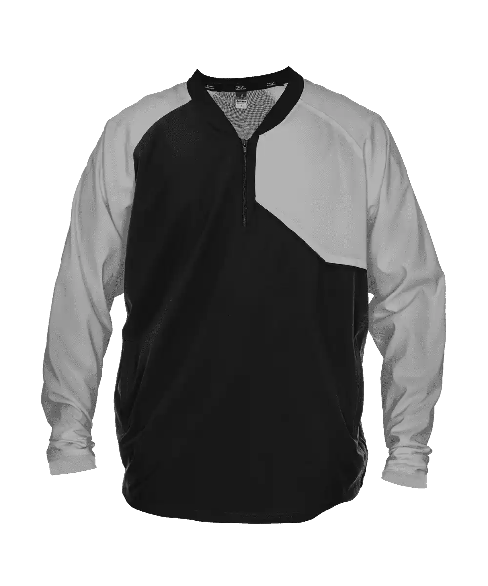 Alleson Athletic 3jls21a Baseball Batter Jacket - Black Gray