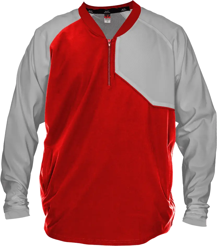 Alleson Athletic 3jls21a Baseball Batter Jacket - Red Gray