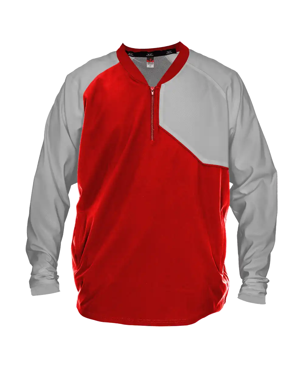 Alleson Athletic 3jls21y Baseball Batter Jacket - Red Gray
