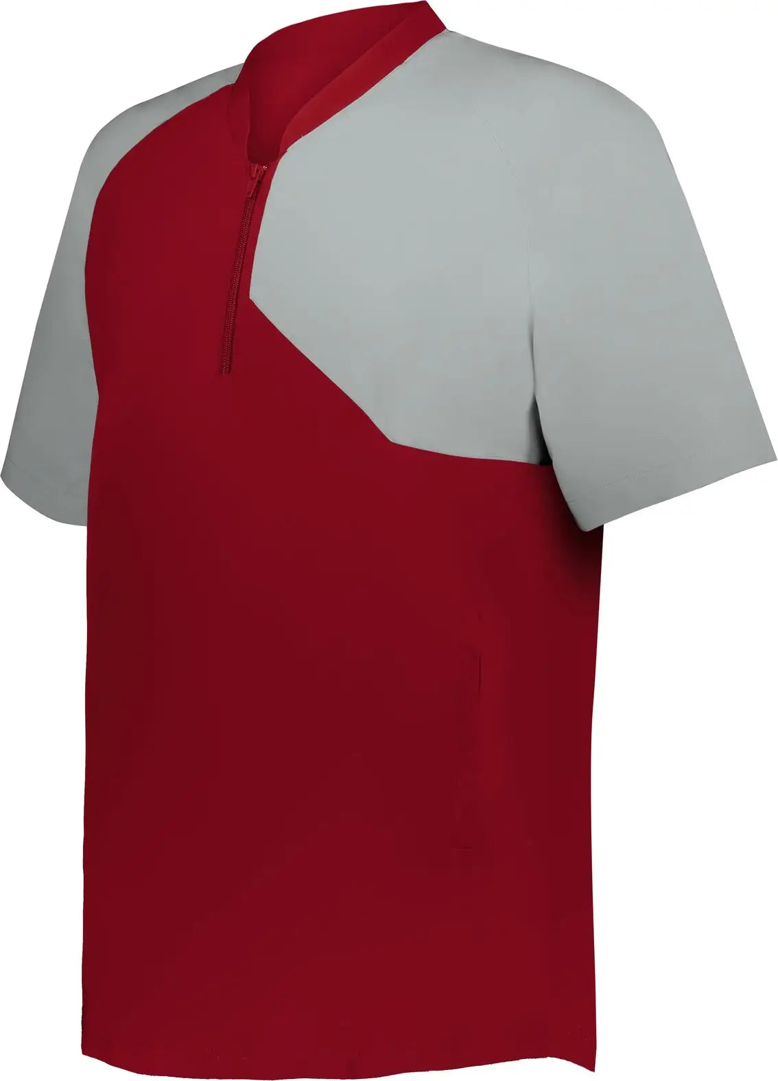 Alleson Athletic 3jss21y Youth Baseball Batter Ls Jacke - Red Gray - s