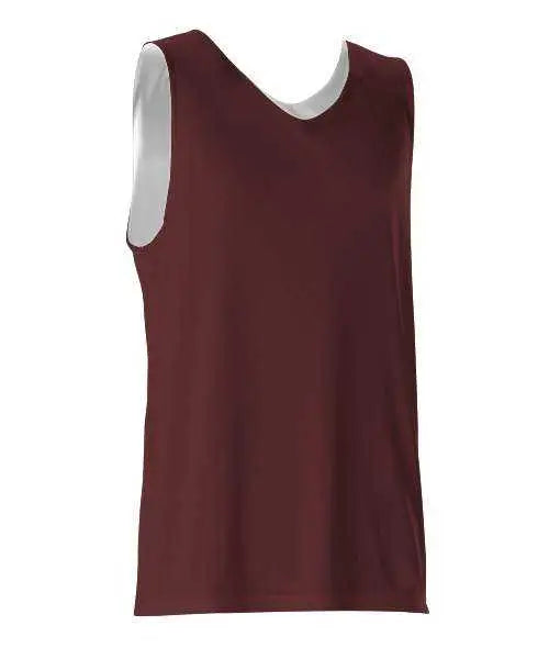 Alleson Athletic 506cr Men’s Reversible Tank - Maroon White