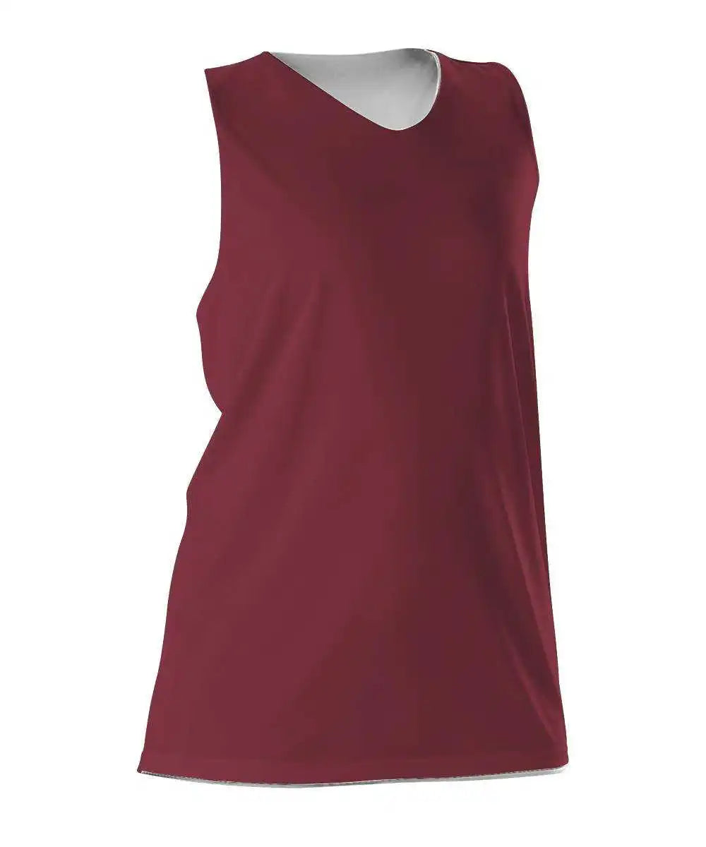 Alleson Athletic 506crw Women’s Reversible Racerback Tank - Cardinal White