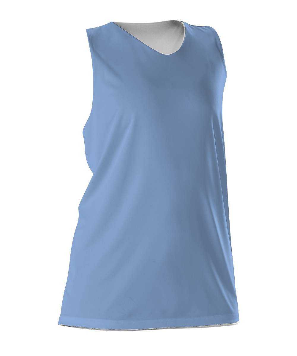 Alleson Athletic 506crw Women’s Reversible Racerback Tank - Carolina Blue White