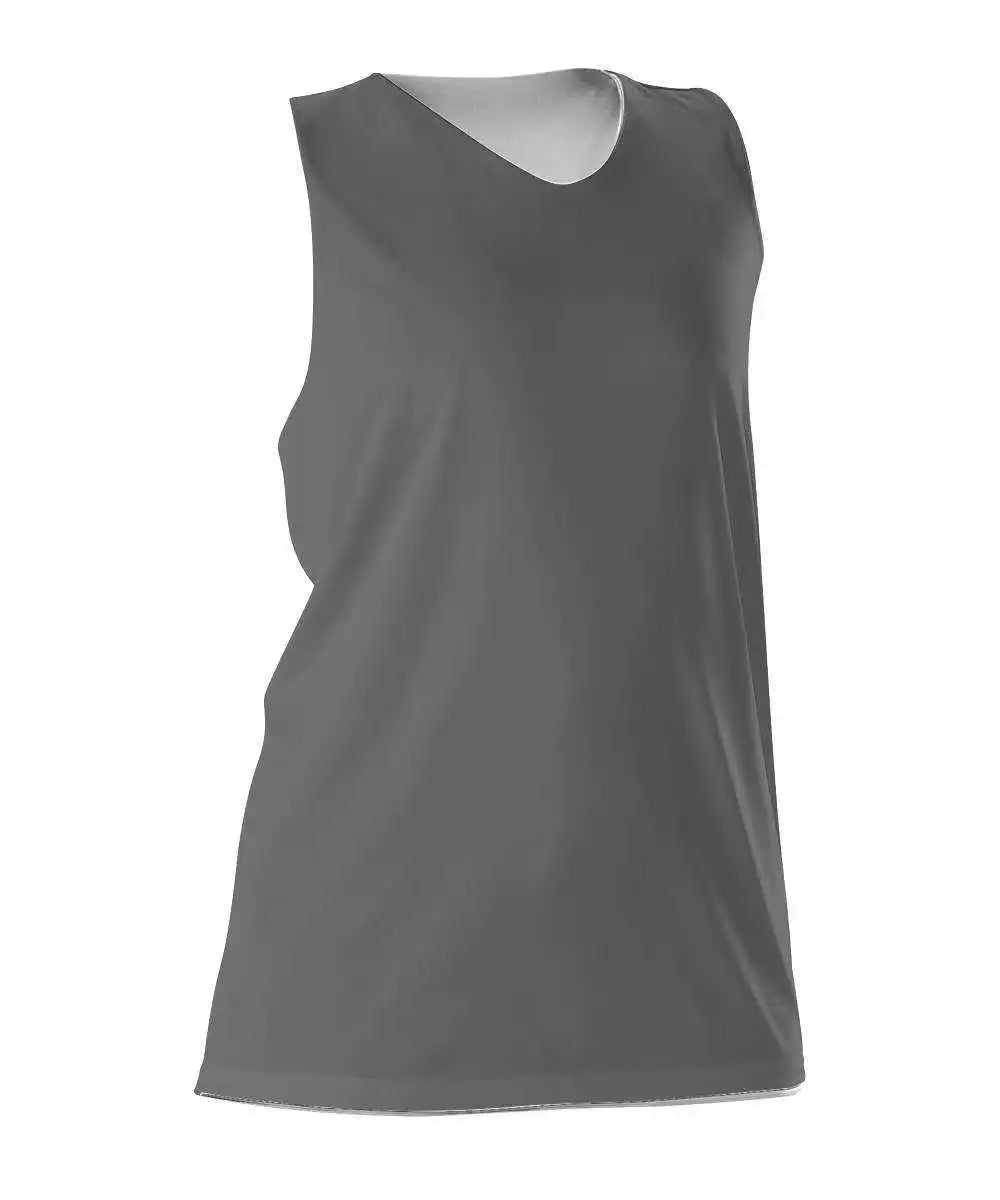 Alleson Athletic 506crw Women’s Reversible Racerback Tank - Charcoal White