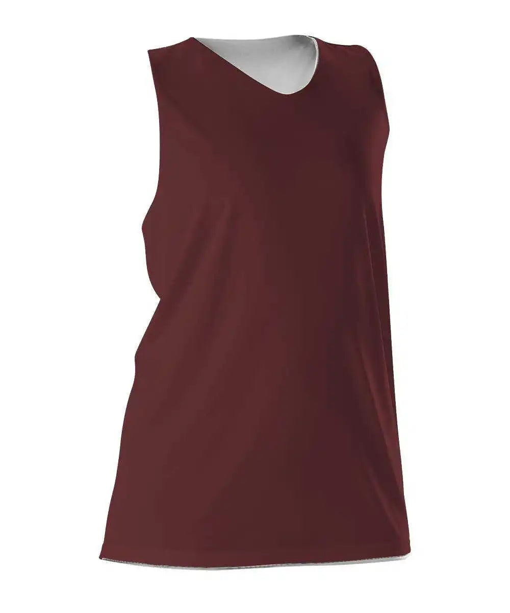 Alleson Athletic 506crw Women’s Reversible Racerback Tank - Maroon White