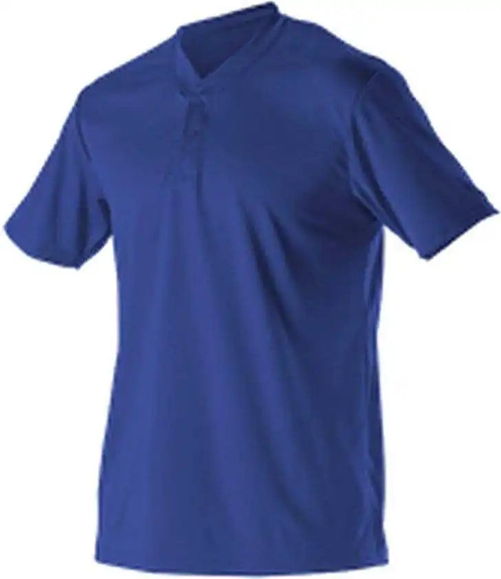 Alleson Athletic 522mm Adult Baseball 2 Button Henley Jersey - Royal