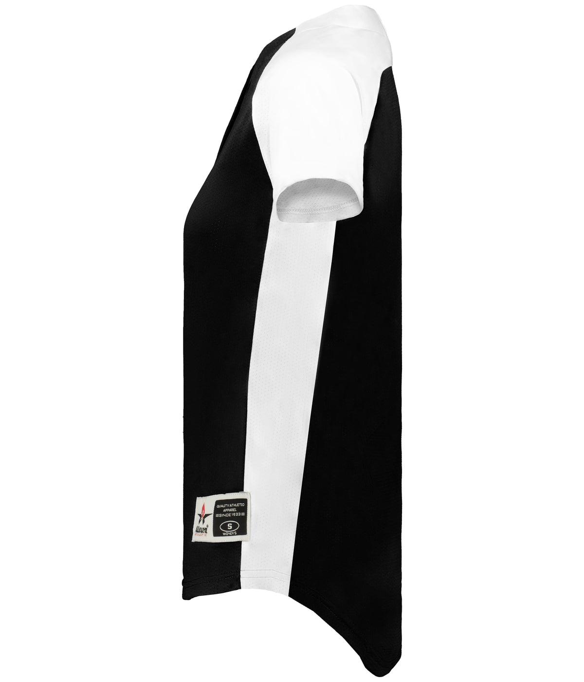 Alleson Athletic 522pdwg Girl’s Two Button Fastpitch Jersey - Black White