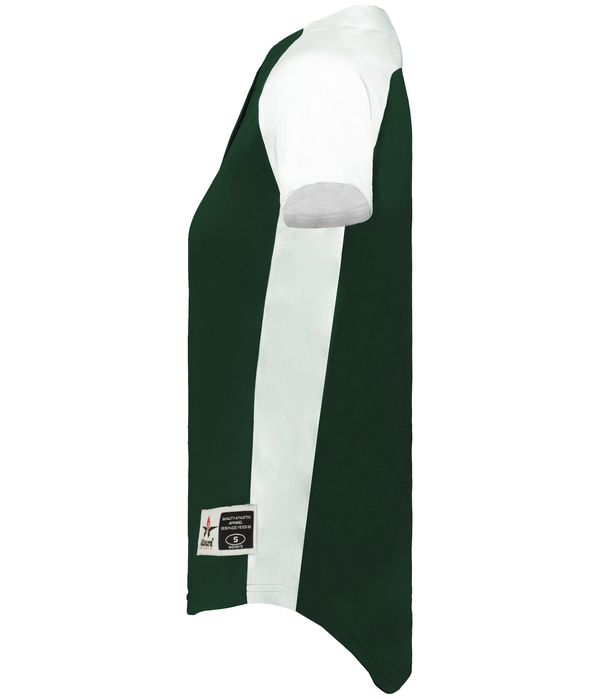 Alleson Athletic 522pdwg Girl’s Two Button Fastpitch Jersey - Forest White
