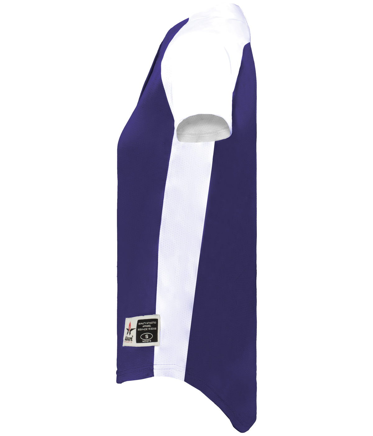 Alleson Athletic 522pdwg Girl’s Two Button Fastpitch Jersey - Purple White