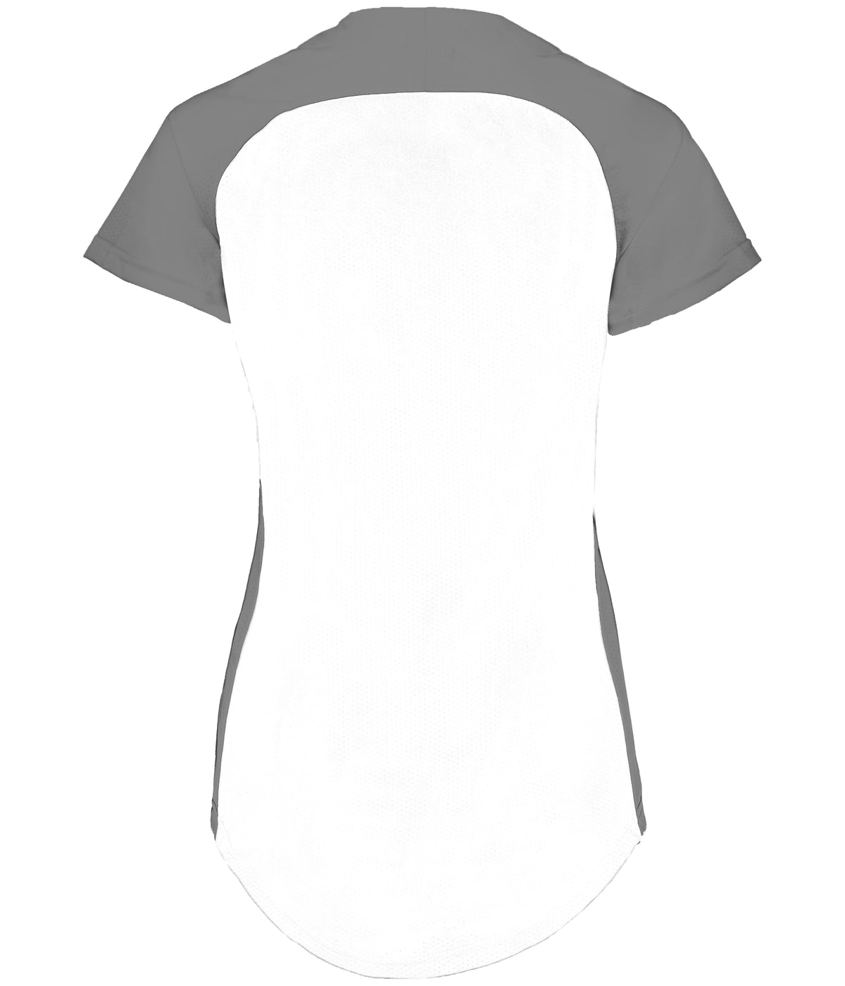 Alleson Athletic 522pdwg Girl’s Two Button Fastpitch Jersey - White Charcoal