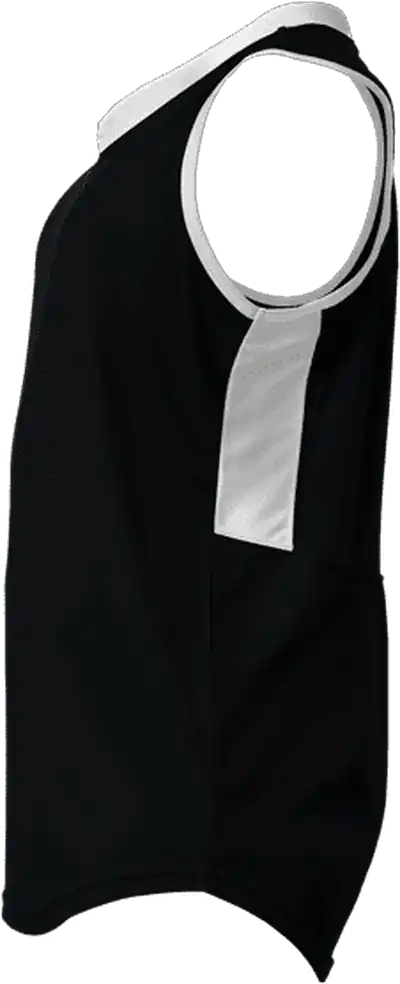 Alleson Athletic 522xvg Girl’s Slide Vneck Sleeveles - Black White