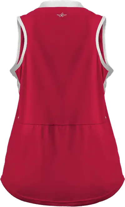 Alleson Athletic 522xvg Girl’s Slide Vneck Sleeveles - Red White
