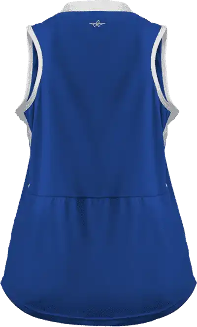 Alleson Athletic 522xvg Girl’s Slide Vneck Sleeveles - Royal White