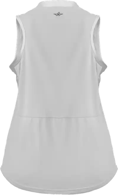 Alleson Athletic 522xvg Girl’s Slide Vneck Sleeveles - White