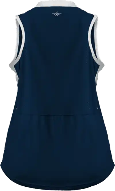 Alleson Athletic 522xvw Women’s Slide Vneck Sleeveles - Navy White