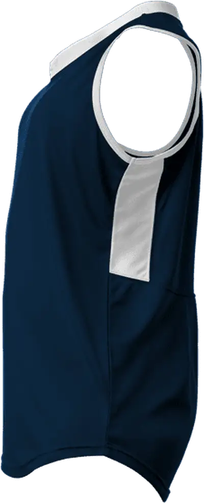 Alleson Athletic 522xvw Women’s Slide Vneck Sleeveles - Navy White