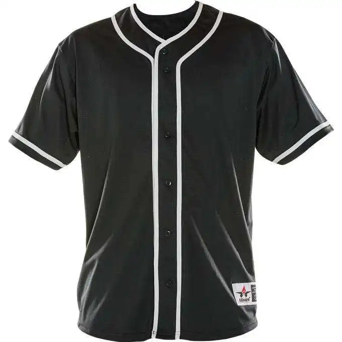 Alleson Athletic 52mbbj Adult Diamond Jersey Black White