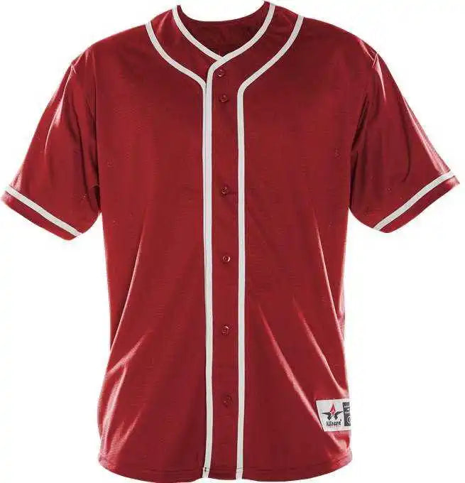 Alleson Athletic 52mbbjy Youth Diamond Jersey Red White