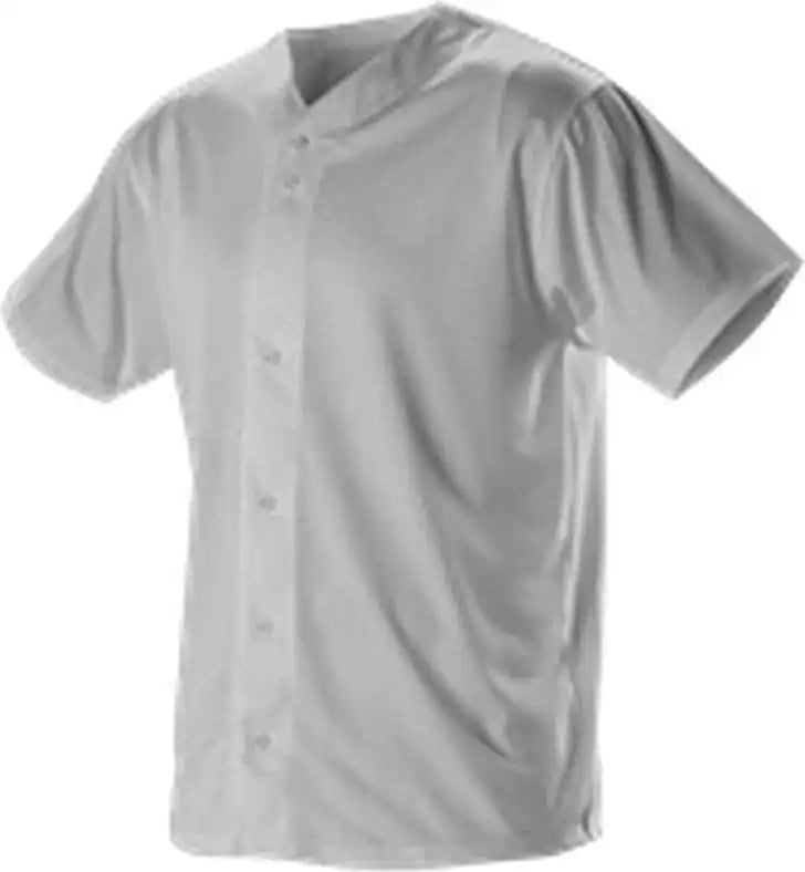 Alleson Athletic 52mbfjy Youth Full Button Lightweight Baseball Jersey - Gray
