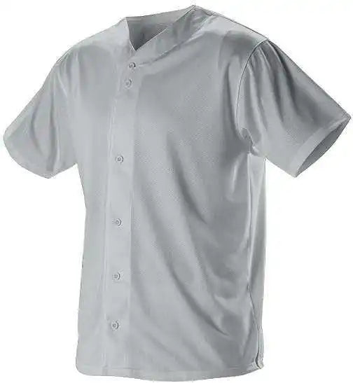 Alleson Athletic 52mffj Adult Faux Mesh Baseball Jersey - Grey