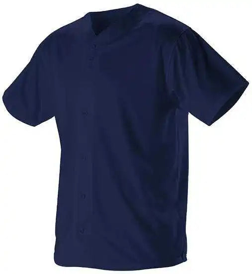 Alleson Athletic 52mffj Adult Faux Mesh Baseball Jersey Navy