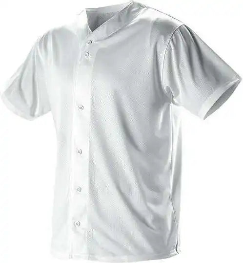 Alleson Athletic 52mffj Adult Faux Mesh Baseball Jersey White