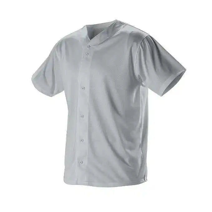 Alleson Athletic 52mffjy Youth Faux Front Mesh Baseball Jersey - Grey
