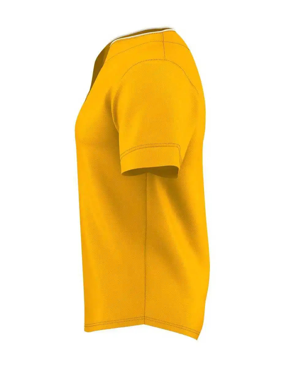 Alleson Athletic 52mthj Adult Two Button Mesh Baseball Jersey with Piping Gold White
