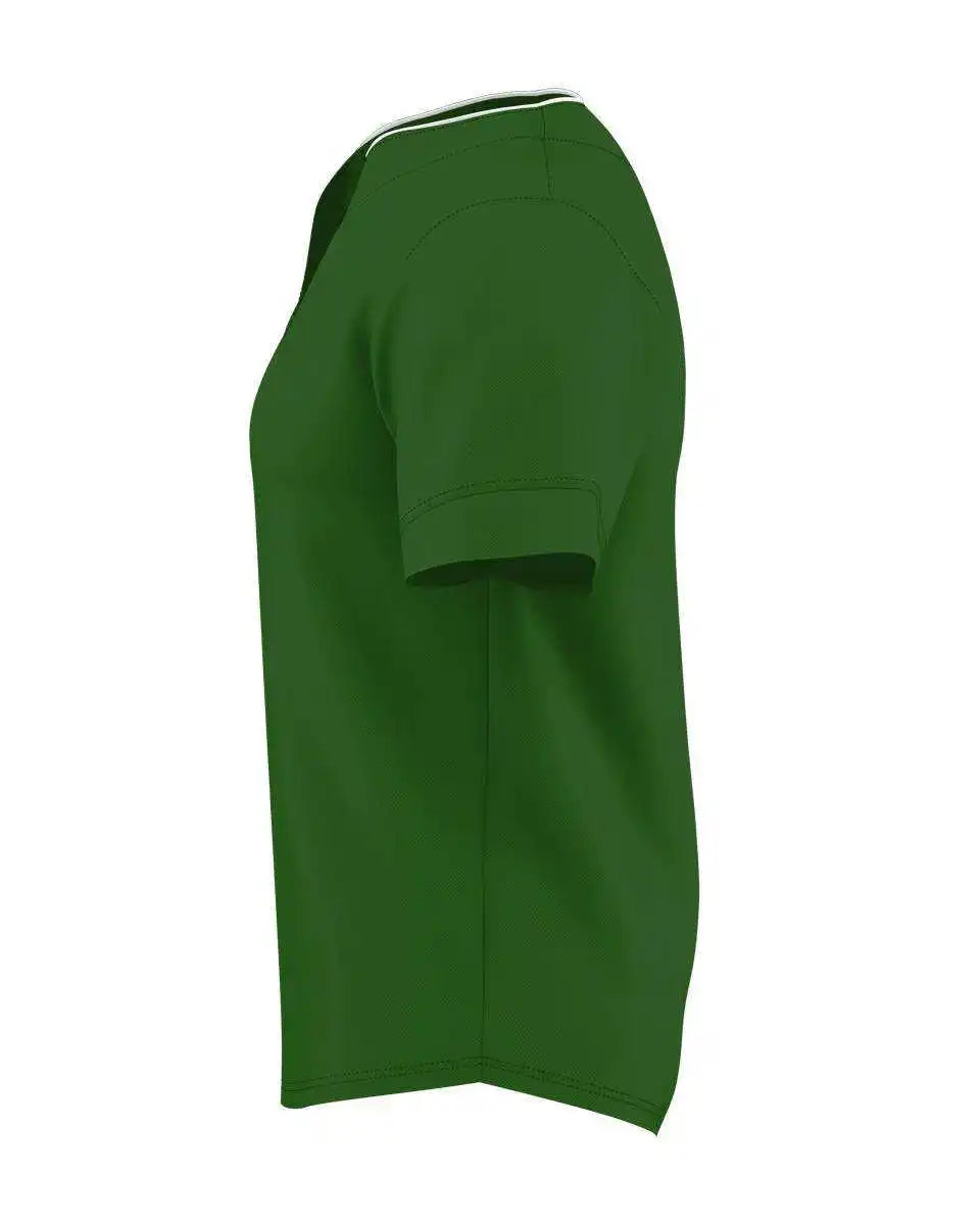 Alleson Athletic 52mthjy Youth Two Button Mesh Baseball Jersey with Piping - Kelly White