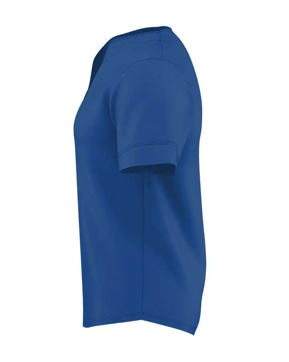 Alleson Athletic 52mthjy Youth Two Button Mesh Baseball Jersey with Piping - Royal White