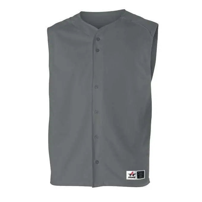 Alleson Athletic 52mv Adult Baseball Vest - Charcoal Solid