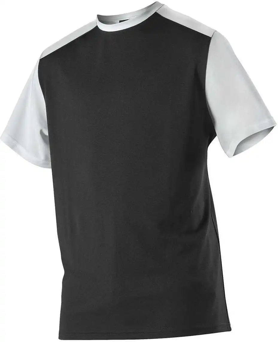 Alleson Athletic 532cj Adult Crew Neck Baseball Jersey Black White