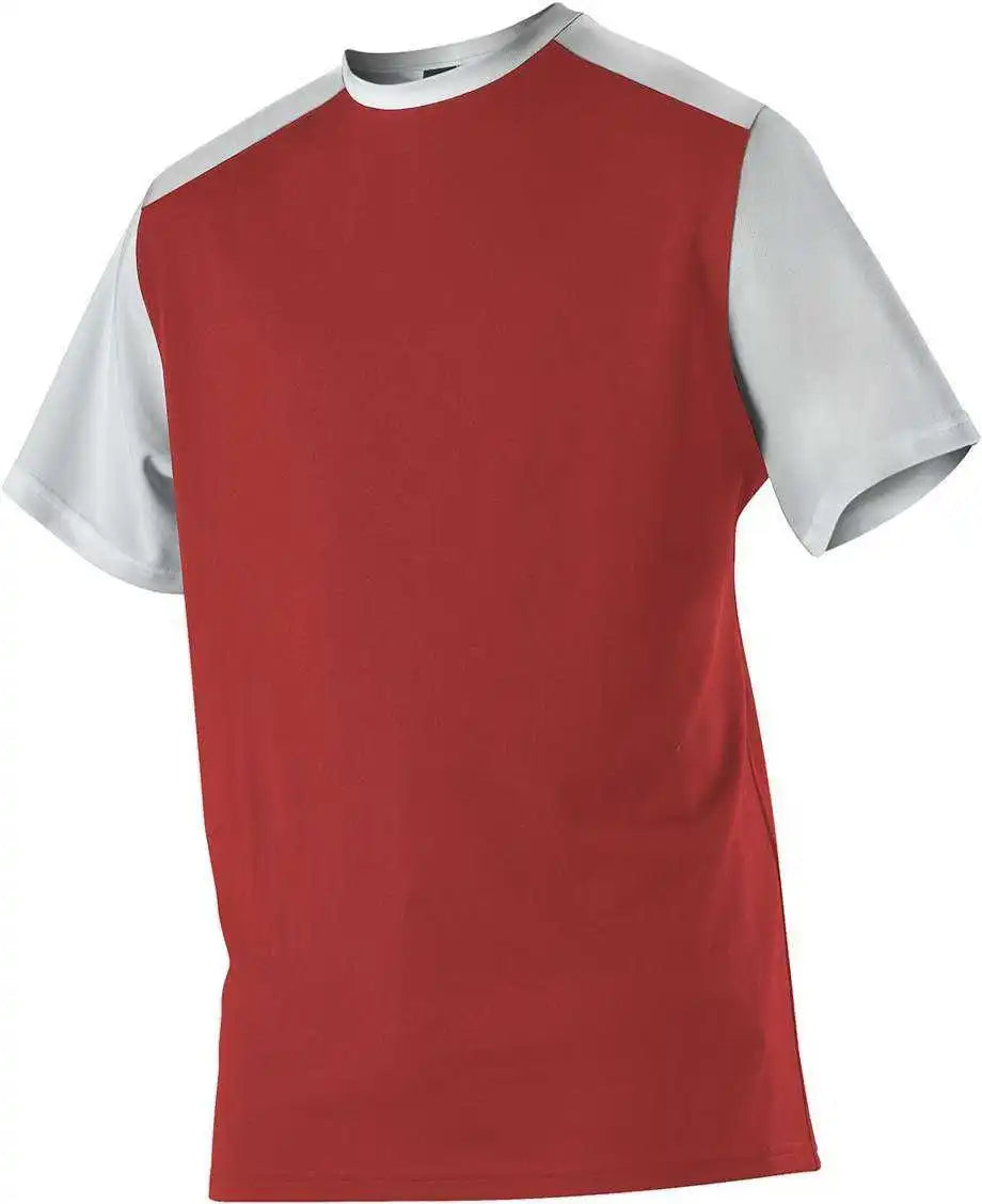 Alleson Athletic 532cj Adult Crew Neck Baseball Jersey Red White