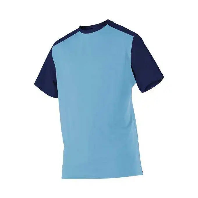 Alleson Athletic 532cj Youth Crew Neck Baseball Jersey Columbia Blue Navy
