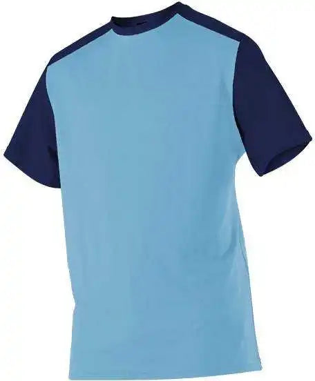 Alleson Athletic 532cjy Youth Crew Neck Baseball Jersey Columbia Blue Navy