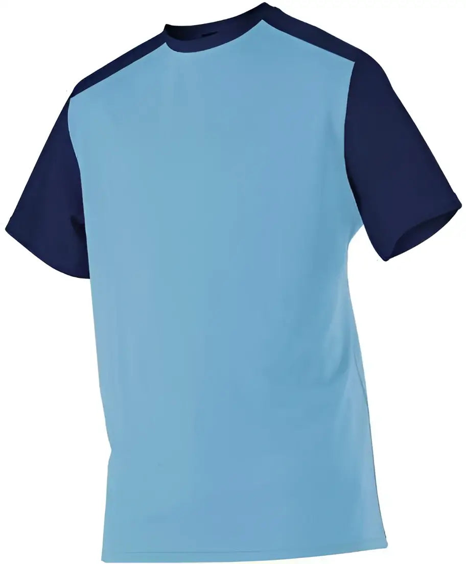 Alleson Athletic 532cjy Youth Crew Neck Baseball Jersey - Columbia Blue Navy