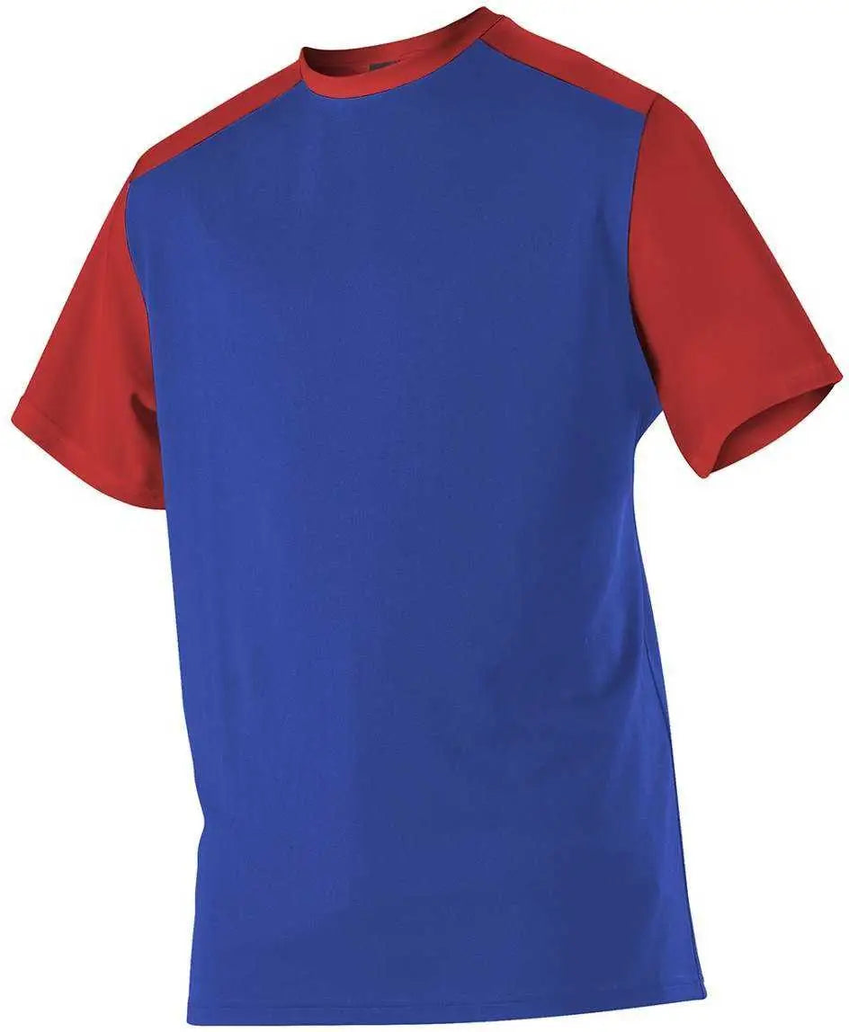Alleson Athletic 532cjy Youth Crew Neck Baseball Jersey - Royal Red