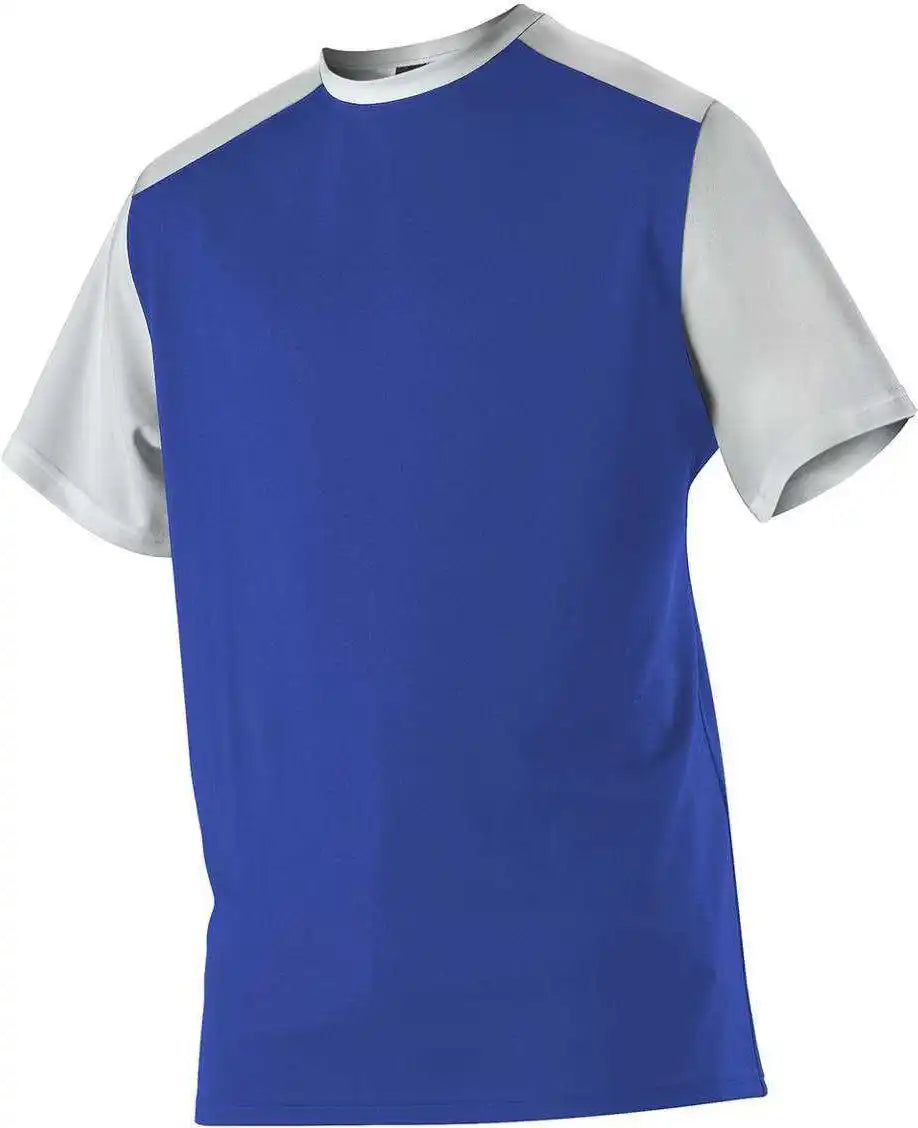 Alleson Athletic 532cjy Youth Crew Neck Baseball Jersey Royal White
