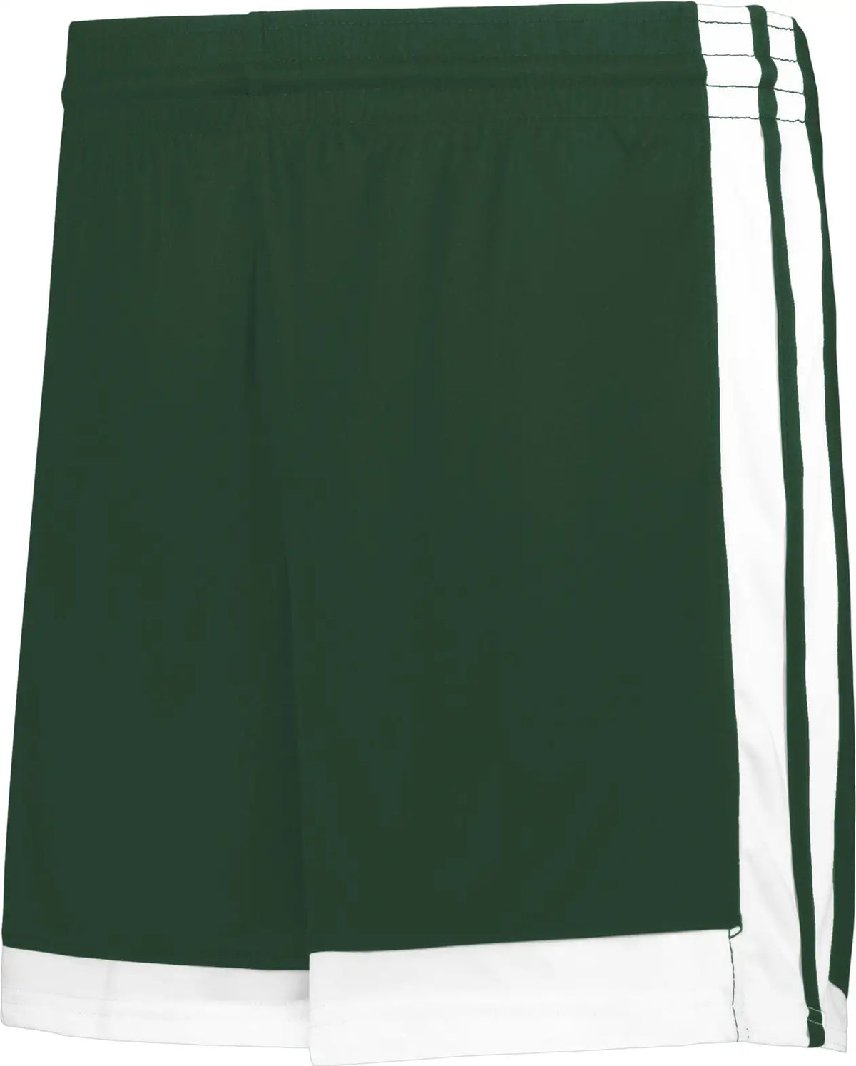 Alleson Athletic 5385p Basketball Shorts - Forest White - Adult s