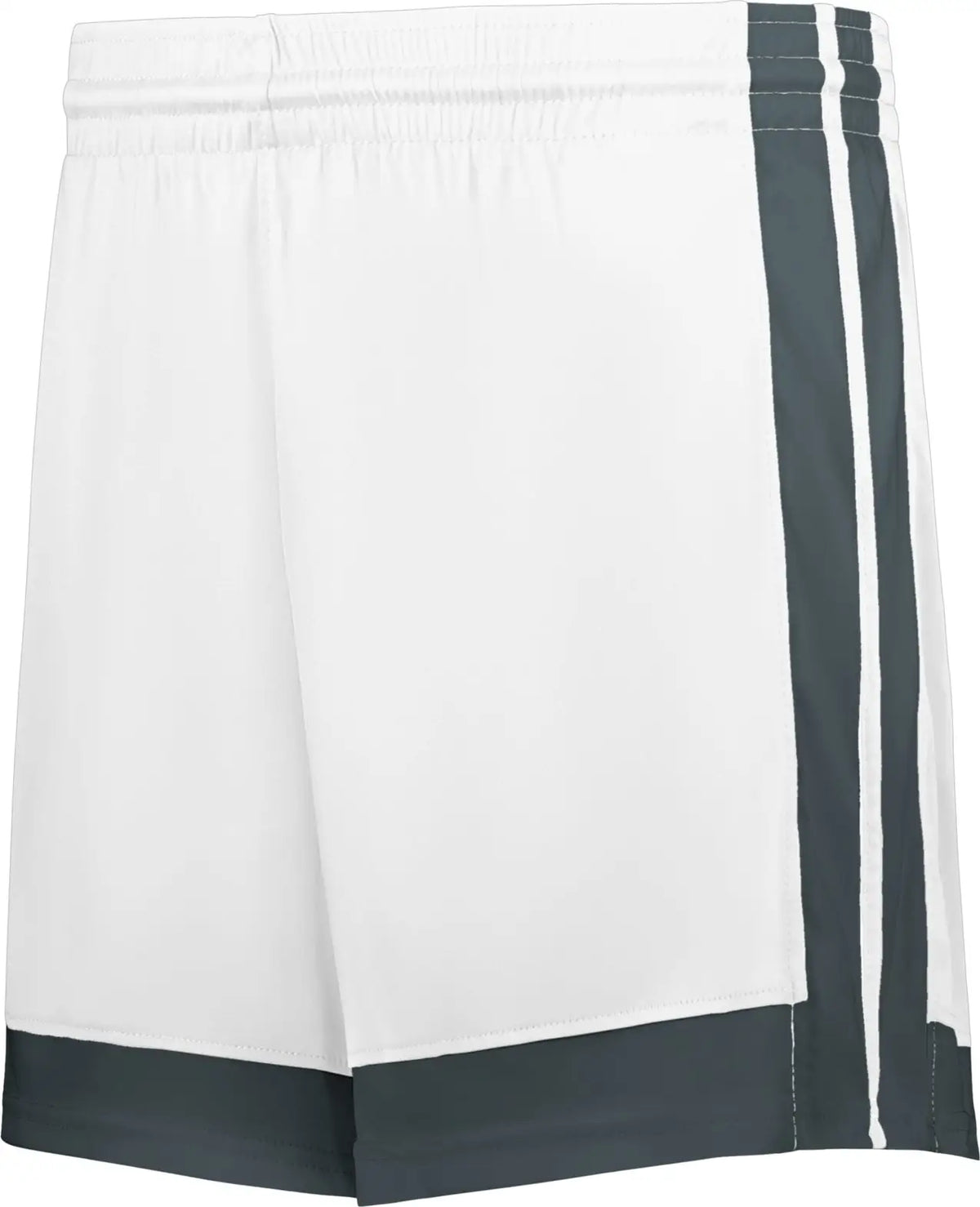 Alleson Athletic 5385py Youth Basketball Shorts - White Charcoal