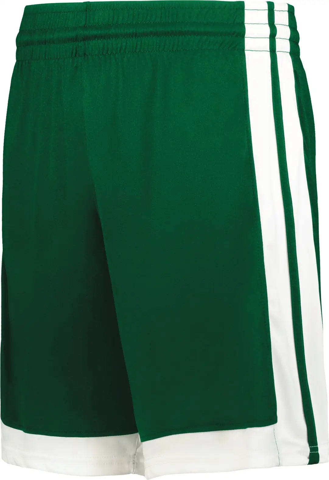Alleson Athletic 5387p Basketball Shorts - Forest White - Adult s