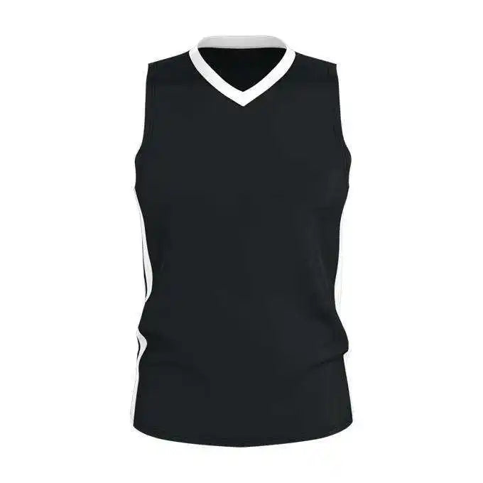 Alleson Athletic 538j Mens Single Ply Basketball Jersey - Black White
