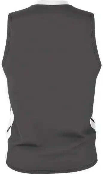Alleson Athletic 538j Mens Single Ply Basketball Jersey - Charcoal White