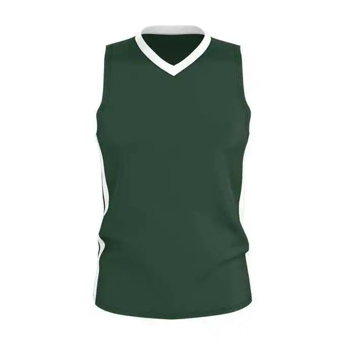 Alleson Athletic 538j Mens Single Ply Basketball Jersey - Forest White