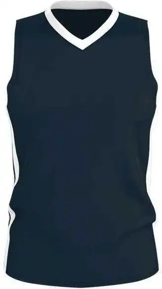 Alleson Athletic 538j Mens Single Ply Basketball Jersey - Navy White